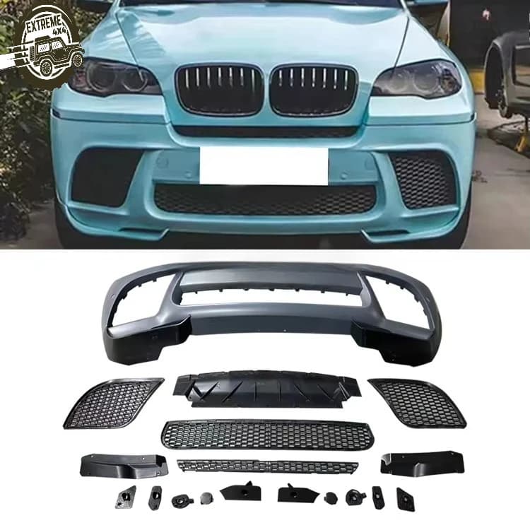 Factory Price Bumper Diffuser Side Skirt Spoiler Upgrade to X6 MP Style 2008-2015 1 Set for Bmw X6 E71 Full Body Kit Accessories