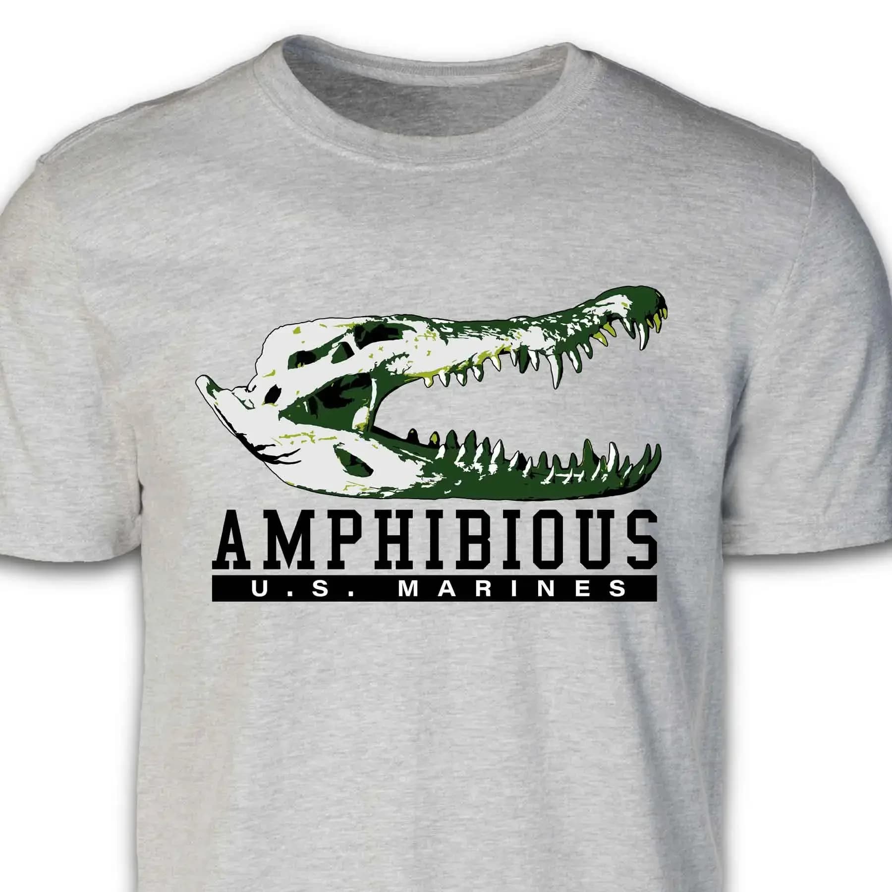 Amphibious US Marine Corps T-Shirt 100% Cotton O-Neck Summer Short Sleeve Casual Mens T-shirt Size S-3XL