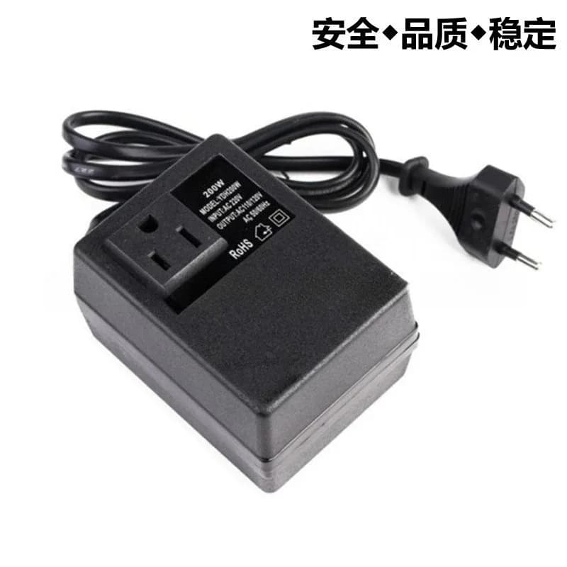YDH200W Voltage Transformer EU Plug 220V to 110V Step‑Down 200W Power Converter Voltage Mutual Adapter