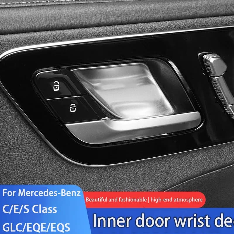 For Mercedes Benz C E S GLC EQE EQS W206 W213 W223 X253 V295 V297 X296 Car Inner Door Bowl Trim Cover Headrest Buttons Sticker