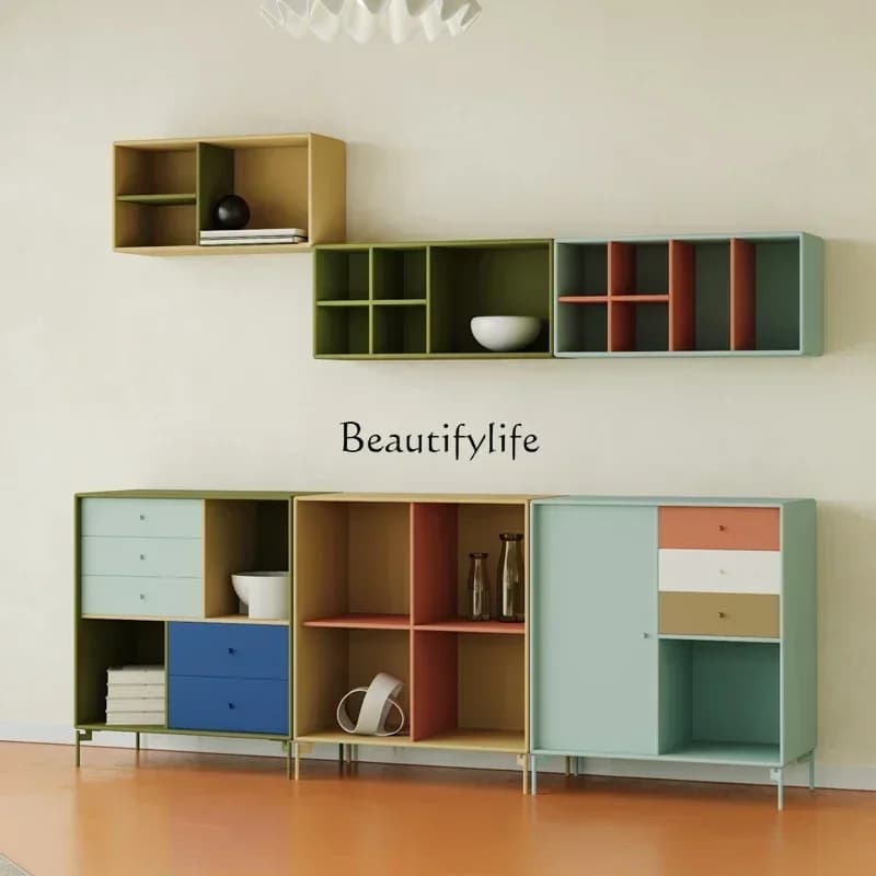 X4 1Restaurant Dopamine Storage Side Cabinet Office Short Bookcase
