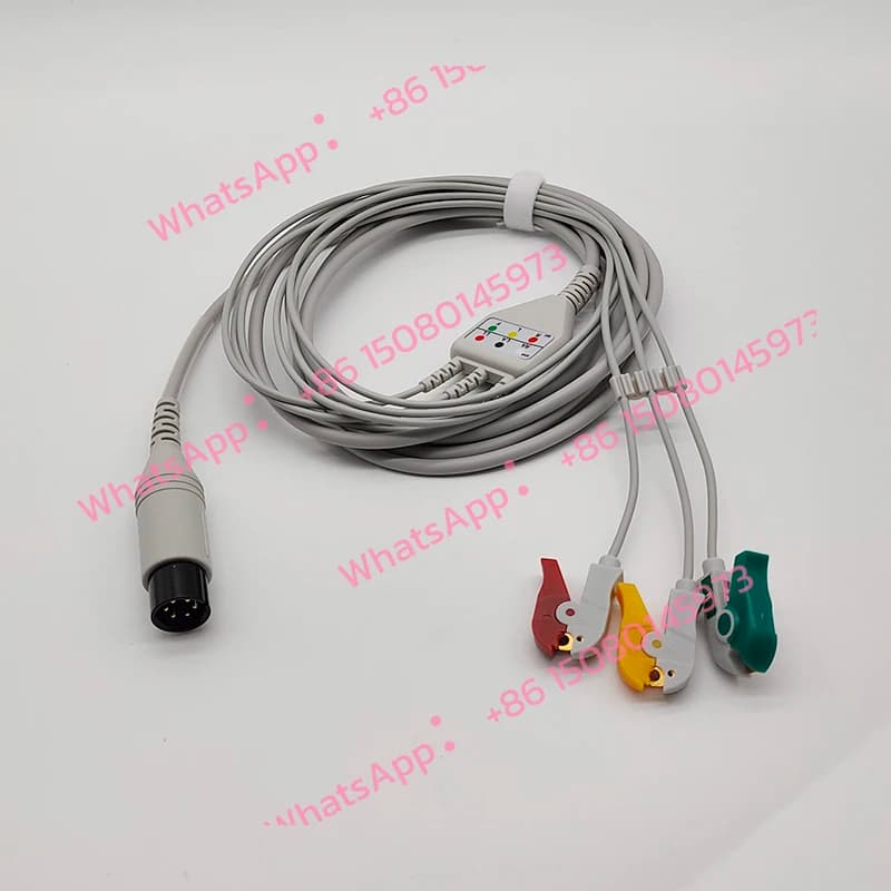 MEC1000/MEC1200/MEC2000 ECG Cable,12ft,snap