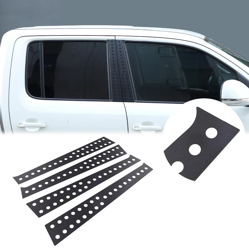For Volkswagen Amarok 2011-2022 Aluminum Alloy Black Car Center Pillar Decorative Sticker Car Modification Accessories