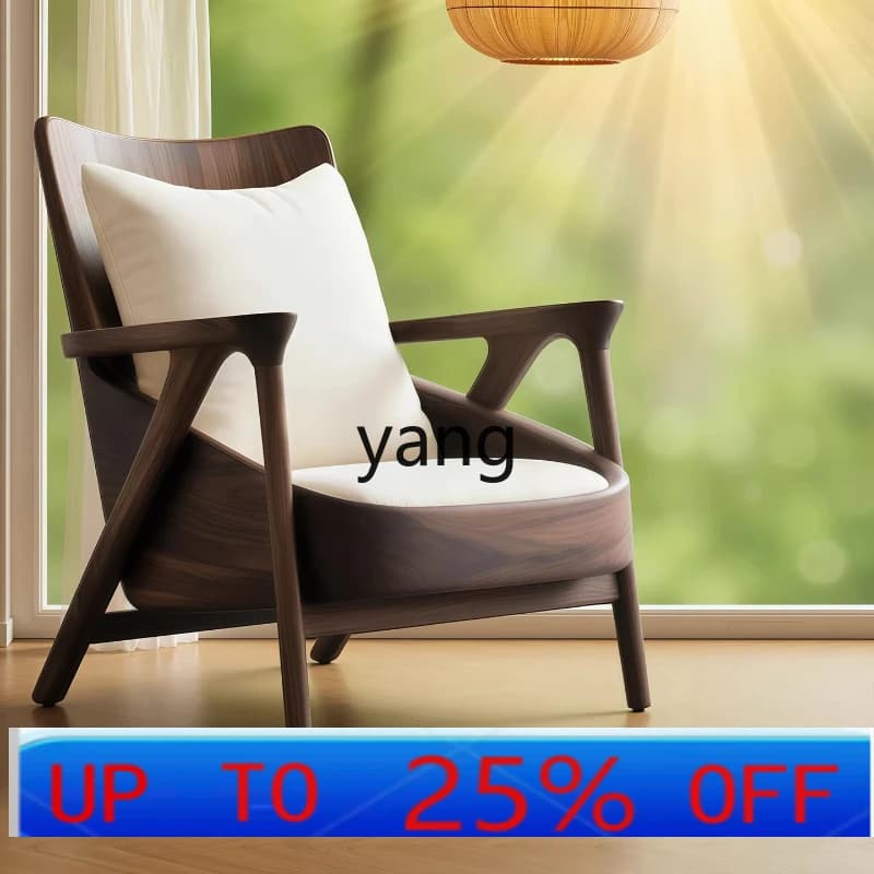 LTT wabi sabi single sofa sofa solid wood high-end atmosphere retro high-end sense Song's aesthetic sofa