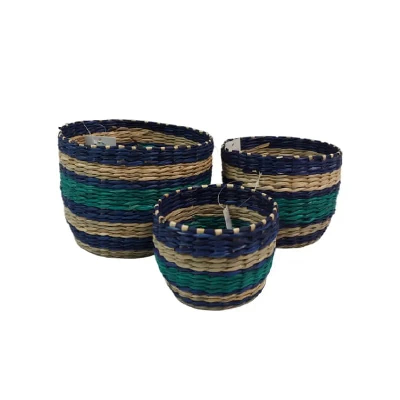 Style Woven Seagrass Storage Basket Multi-tone to create a stylish organized space