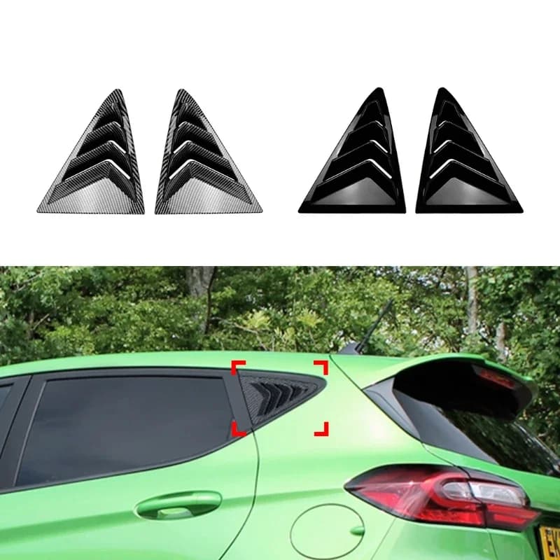For Ford Fiesta 18-21 ABS Car Rear Side Window Rear Triangle Window Spoiler Louver Trim Car Accessories