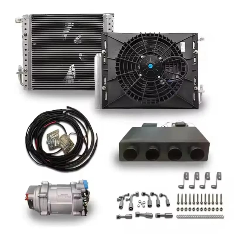 Truck 12V Air Conditioner 8000BTU Parking Split Mini AC Unit, 12 Volt DC Inverter Air Conditioner with with Brushless Motor