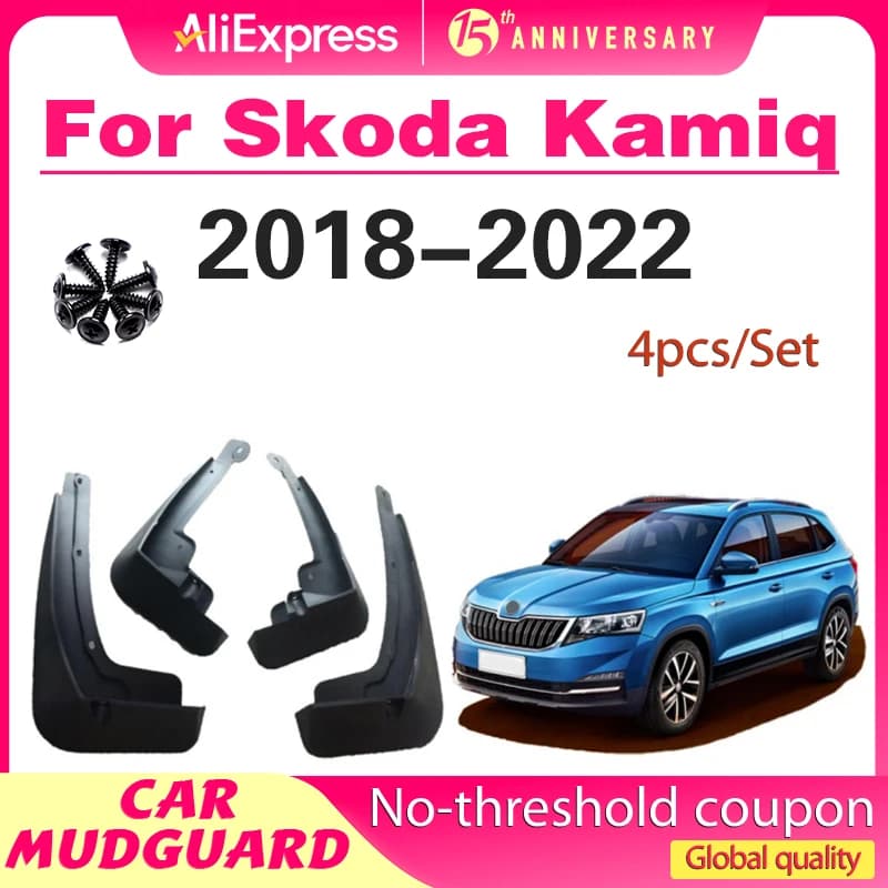 For Skoda KAMIQ 2018 2019 2020 2021 2022 Fender Mudguard Mud Flaps Guard Splash Flap Mudguards Car Accessories