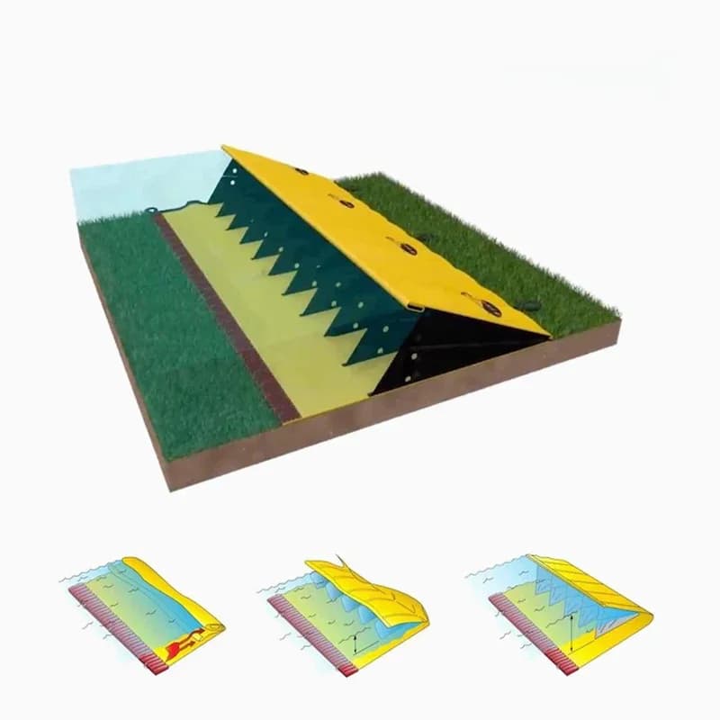 Quick Portable Dam 360-in L X 20-in W Self-Inflating PVC Water Gate Freestanding Flood Barrier Diversion in River