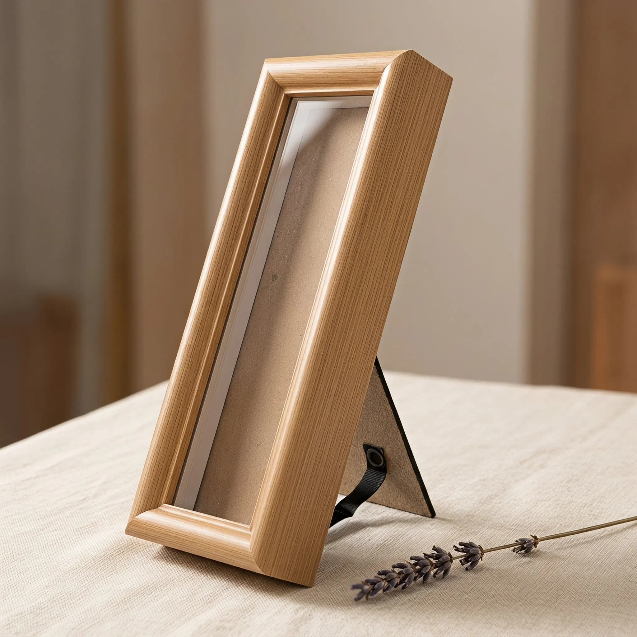 Wooden Photo Frame Showcase Vertical Horizontal Modern Strip Frame Booth Keepsake Holder Empty Card Picture Frame Display Frame