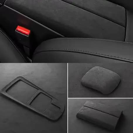 For Mercedes Benz GLA X156 GLB H247 X247 2020 2021 2022 2023 2024 Top Suede Gear Shift Panel Gears Knob Case Armrest Trim Cover