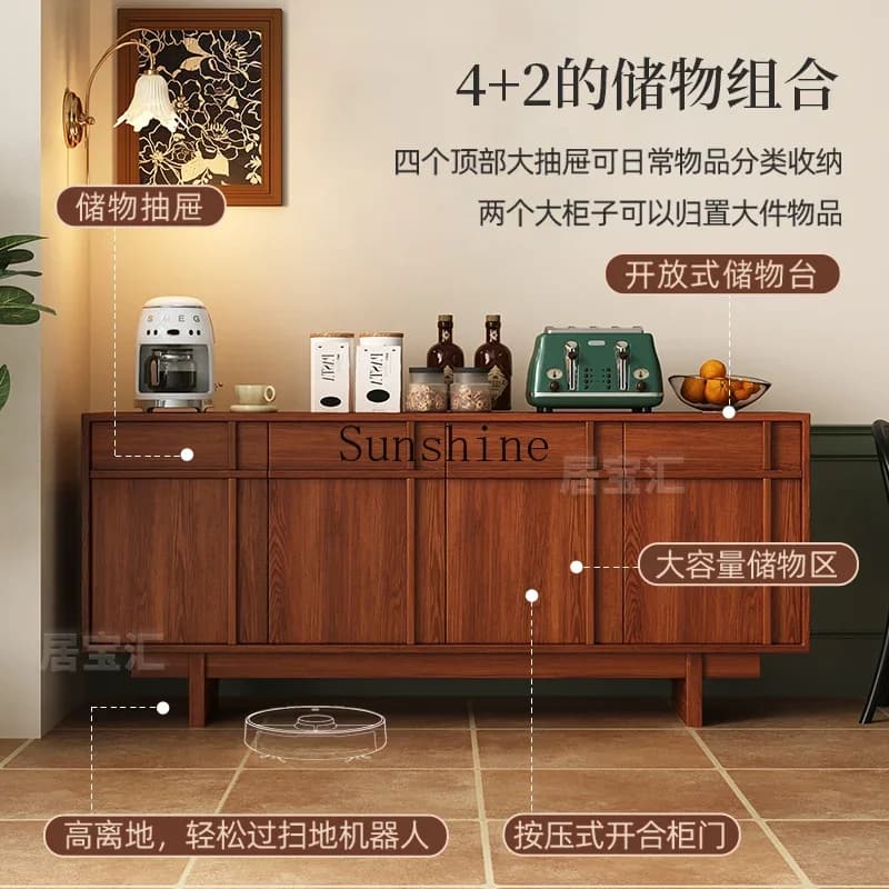 Medieval furniture skeleton line storage living room storage floor cabinet  FT