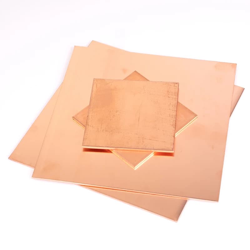 0.1mm to 2mm Pure Copper Sheet Plate 100x100mm