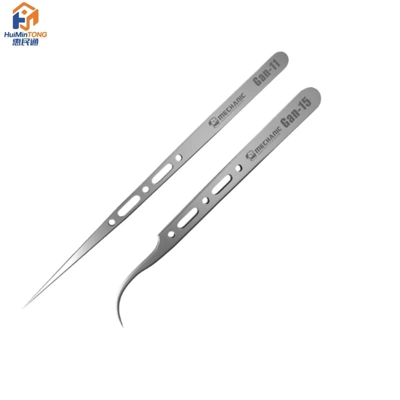 MECHANIC Tweezers GAN-15 GAN-11 Mobile Phone Repair Fingerprint Flying Wire Anti-magnetic Precision Components Fine Tip Clip