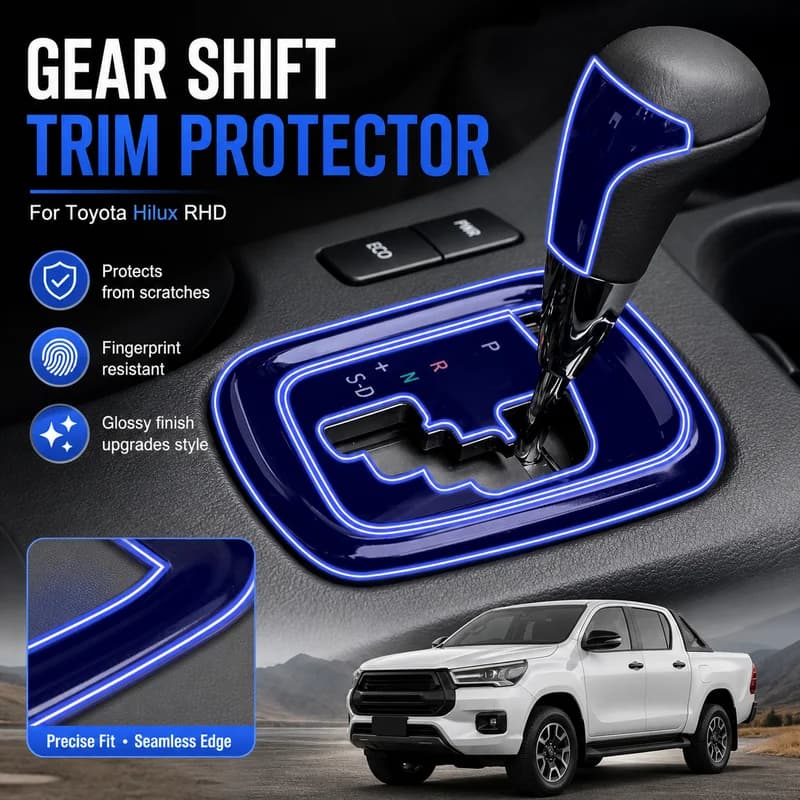 For Toyota Hilux Navigation Screen Protector Film, Right Hand Drive Interior Gear Shift Trim Decal, Car Styling