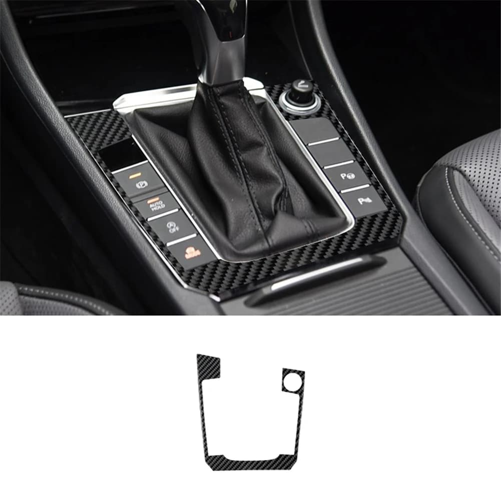 Carbon Fiber Car Interior Transmission Shift Box Panel Trim Sticker For VW Jetta MK7 2019-2023 Car Styling Accessories