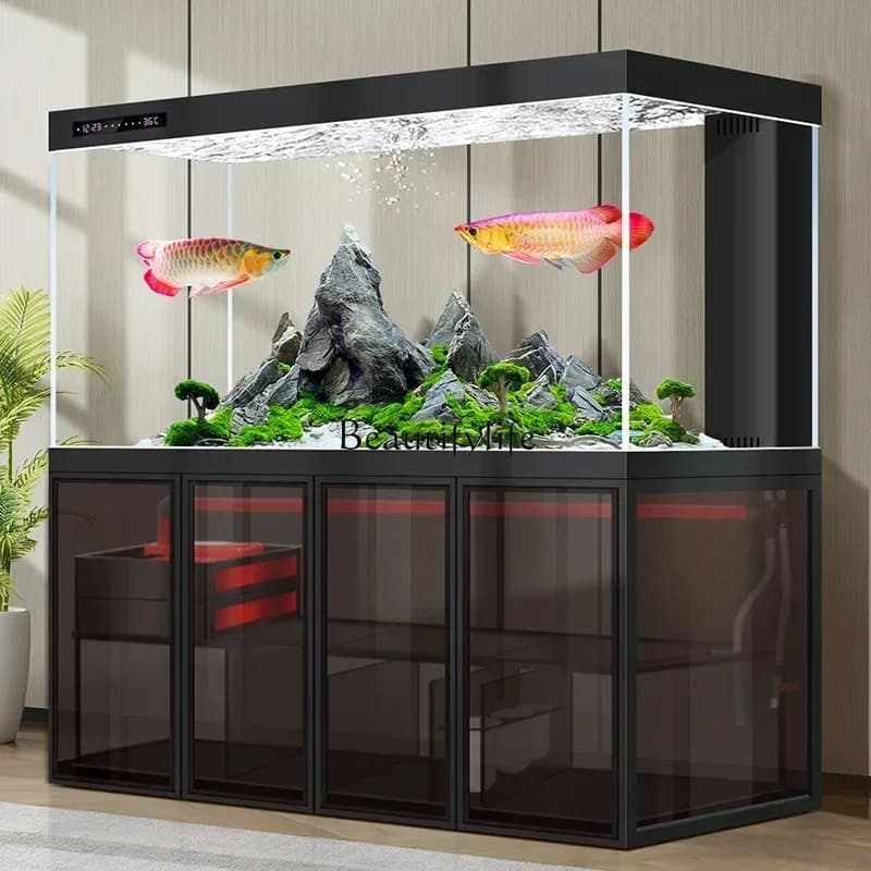 Bottom Filter Dragon Fish Tank Large Living Room New Home Office Subareas Screens Ecological Intelligent Constant Temperat