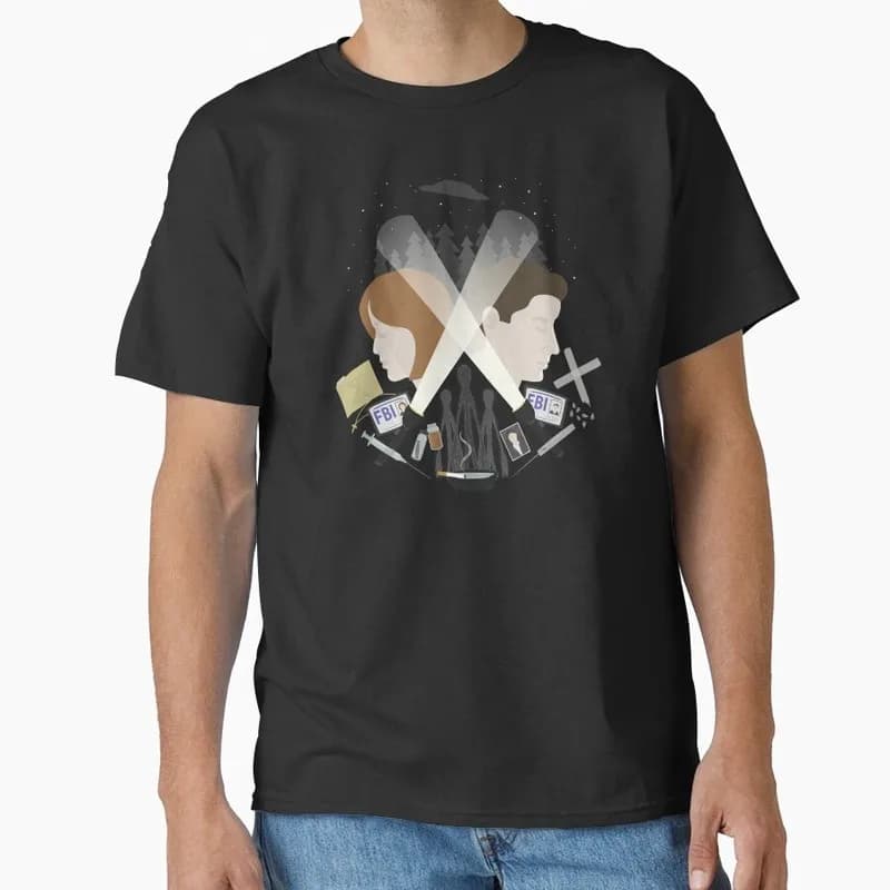 Trust No One 1104 Vintage Sci fi tv series The X Files Gift t shirt Retro Alien movie Graphic clothes All size tops S-6XL