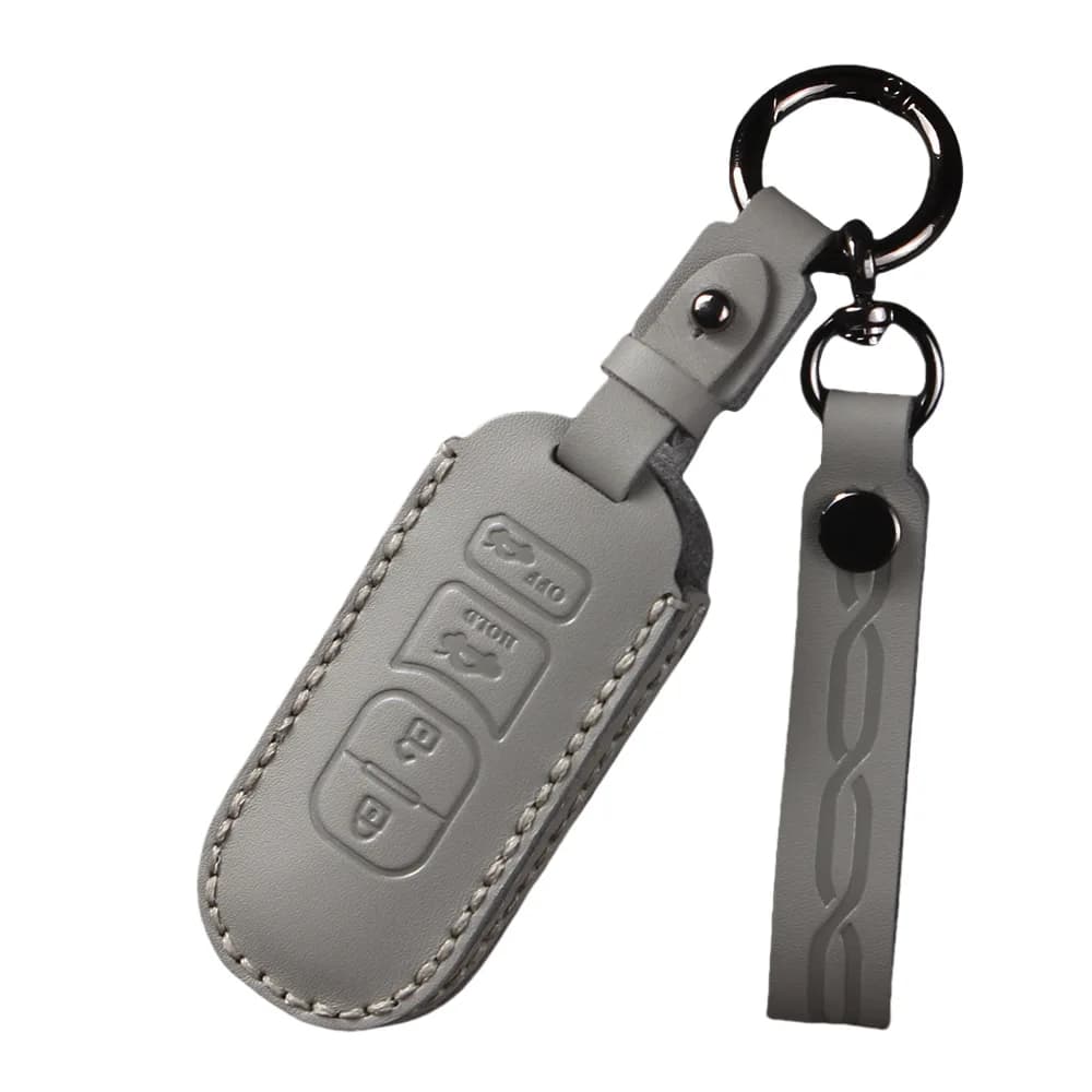 Genuine Leather Vintage Car Key Case Cover Bag Shell Fob Holder for Mazda CX-5 Atenza CX-30 Axela CX-9 Accessories Keychain