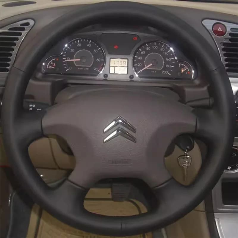 Hand-Stitched Genuine Leather Non-Slip Car Steering Wheel Cover 100% Fit For Citroen Elysee C-Elysee Xsara Picasso Auto Parts
