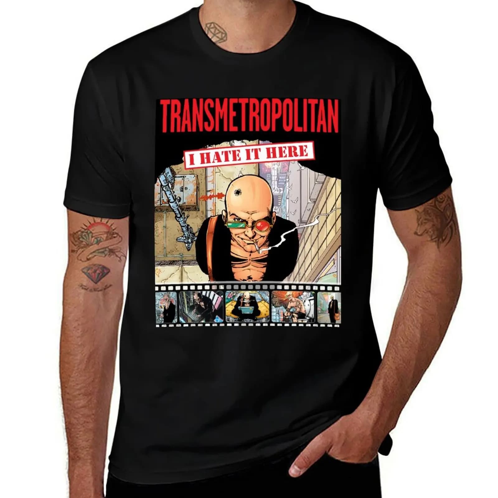 Transmetropolitan T-Shirt Everyday Wear Basic Short Sleeve Top T-Shirt