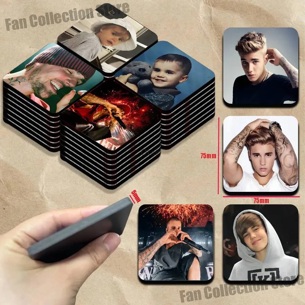 Singer Justin B-Bieber Refrigerator Magnets Cute Cartoon Magnetic Personality Decorations Creative Gifts