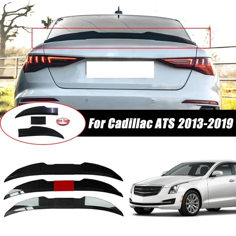 3pcs Sedan Rear Trunk Spoiler For Cadillac ATS 2013-2019 Adjustable DIY Modified Trunk Spoiler Automotive Accessories