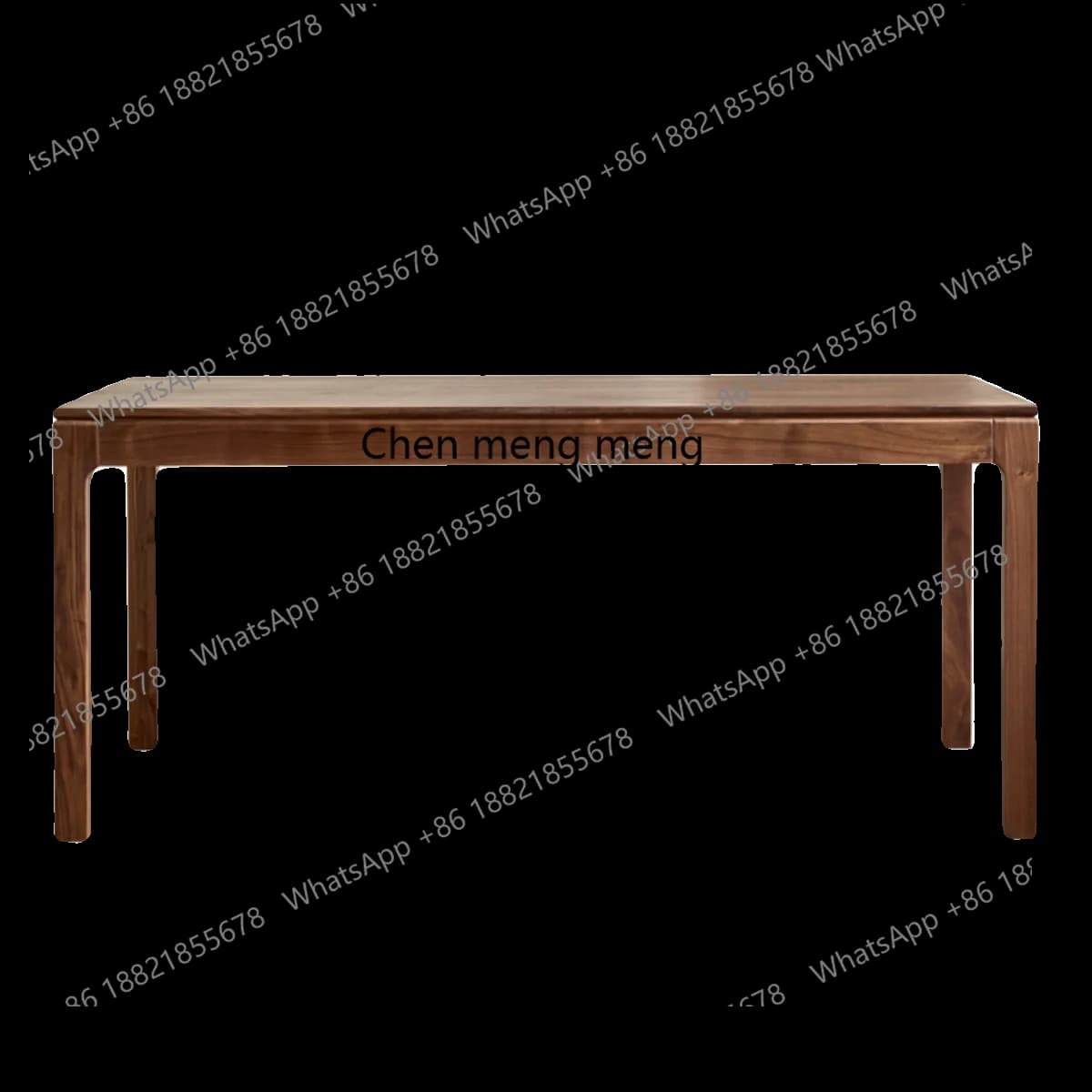 N178 North American black walnut dining table, log Nordic, rectangular Japanese, household dining table