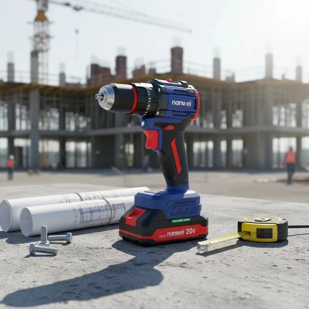20V Industrial Cordless Impact Drill Set 70Nm Efficient Portable Rechargeable Electric Screwdriver
