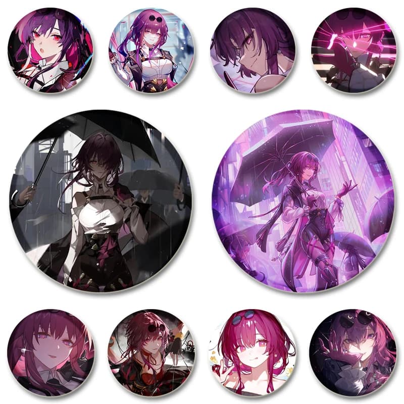 44/58mm Honkai Star Rail Adventure Game Badge Kafka Cosplay Cute Figure Brooches Exquisite Enamel Pins for Backpack Jewelry Gift