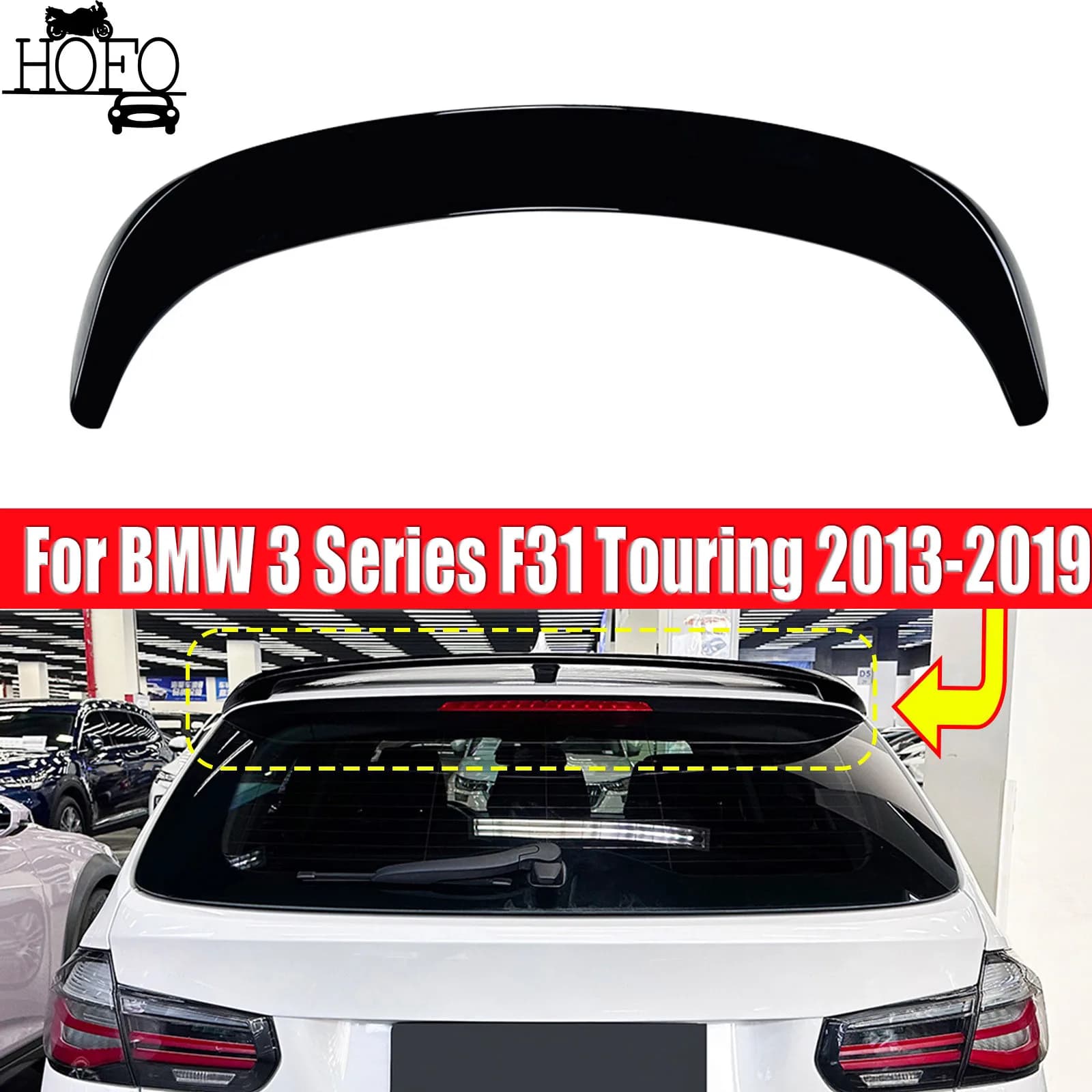 Rear Roof Spoiler Splitter Wing Body Kit For BMW 3 Series F31 Touring 2013-2019
