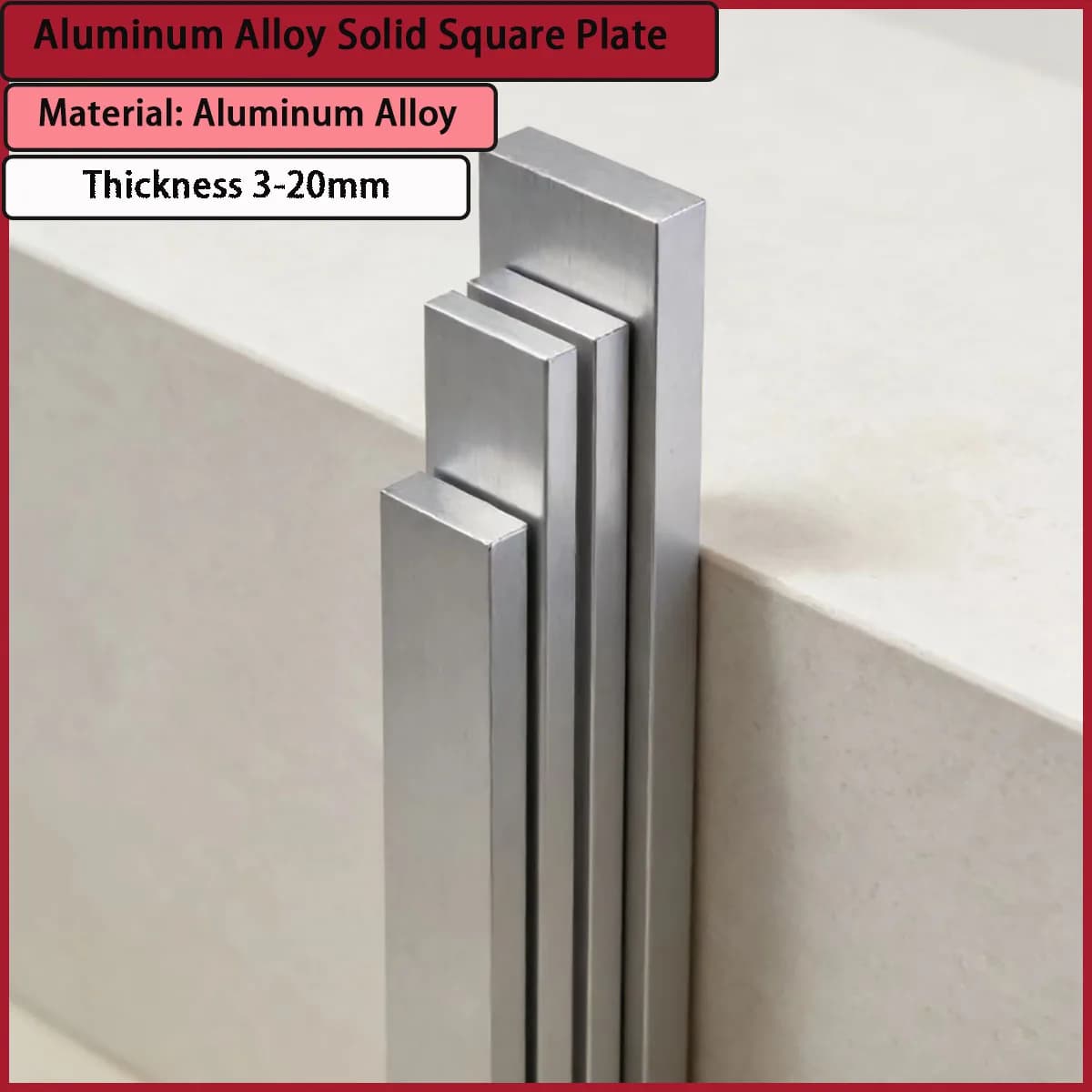 Aluminum alloy solid square plate with a thickness of 3-20mm is used for mechanical equipment panels, building decoration, etc