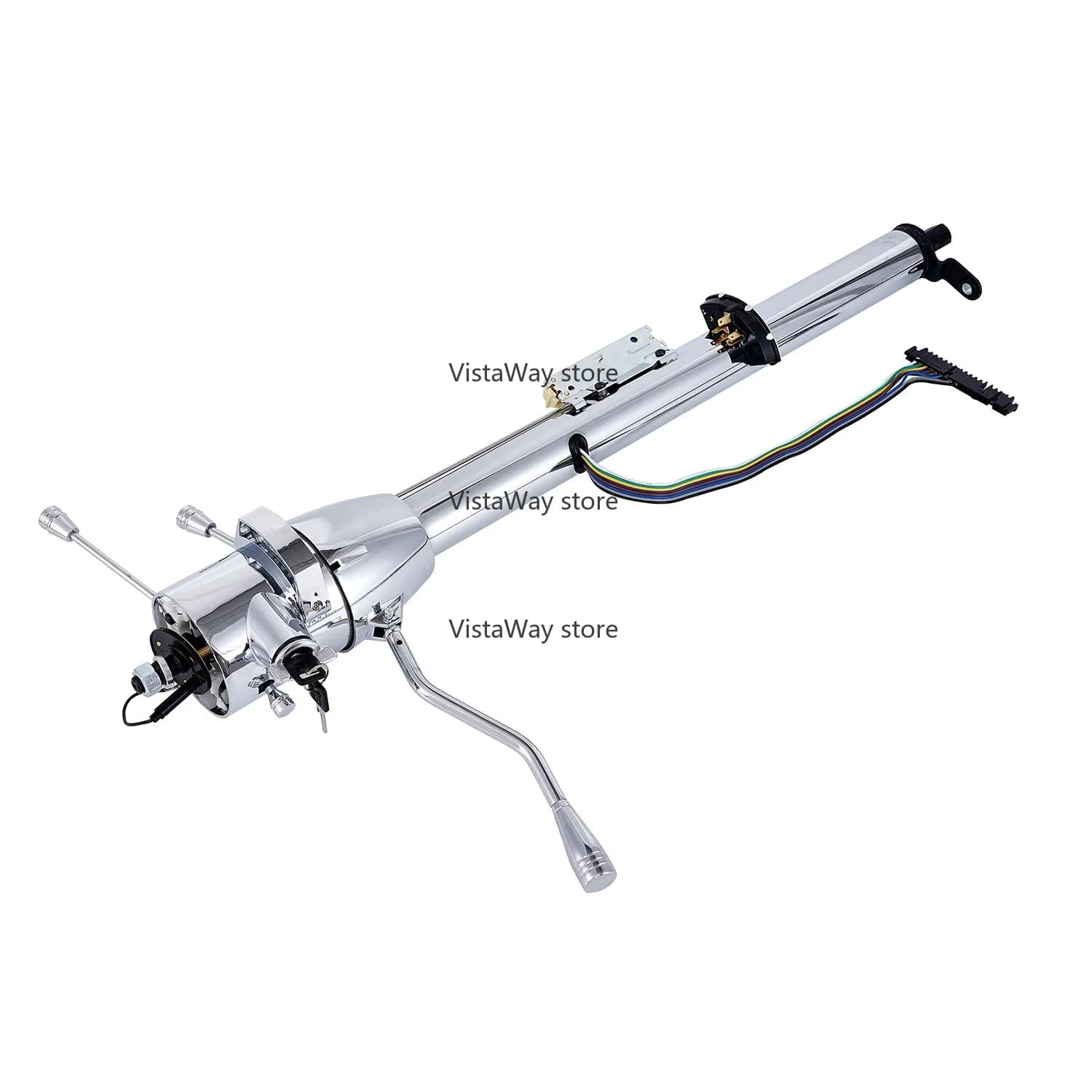 Hot Rod Universal  32"  Automatic Tilt Steering Column Shift Steering Column with Key Chrome