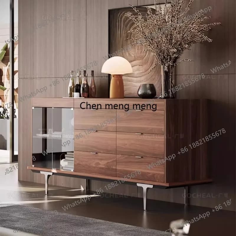 RR Side cabinet Italian minimalist wine, modern storage in the living room, integrated locker against the wall