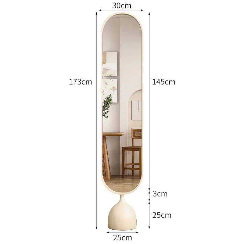 Light luxury full-body mirror floor-to-ceiling household removable