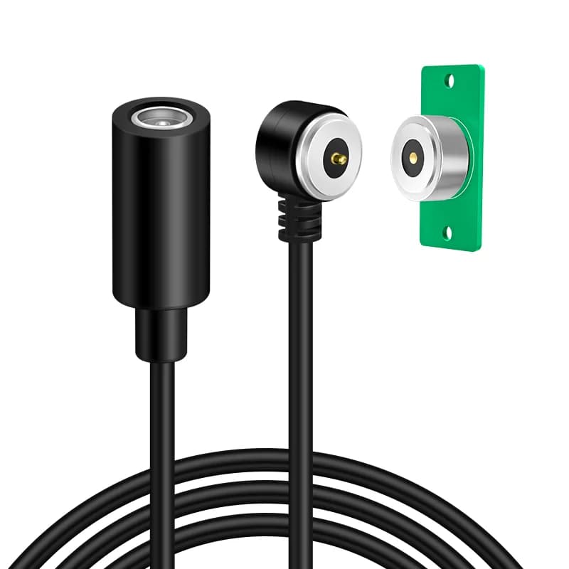 10pcs Right Angle 90 Degrees 12V 3A Male Female DC Interface Magnetics Charging Cable Connector With PCB