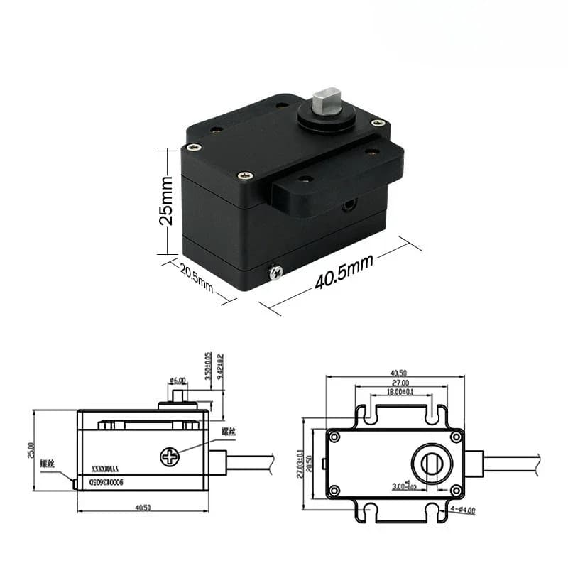 OEM105 ℃ high temperature brushless steering gear throttle engine seismic CAN bus short body steering gear