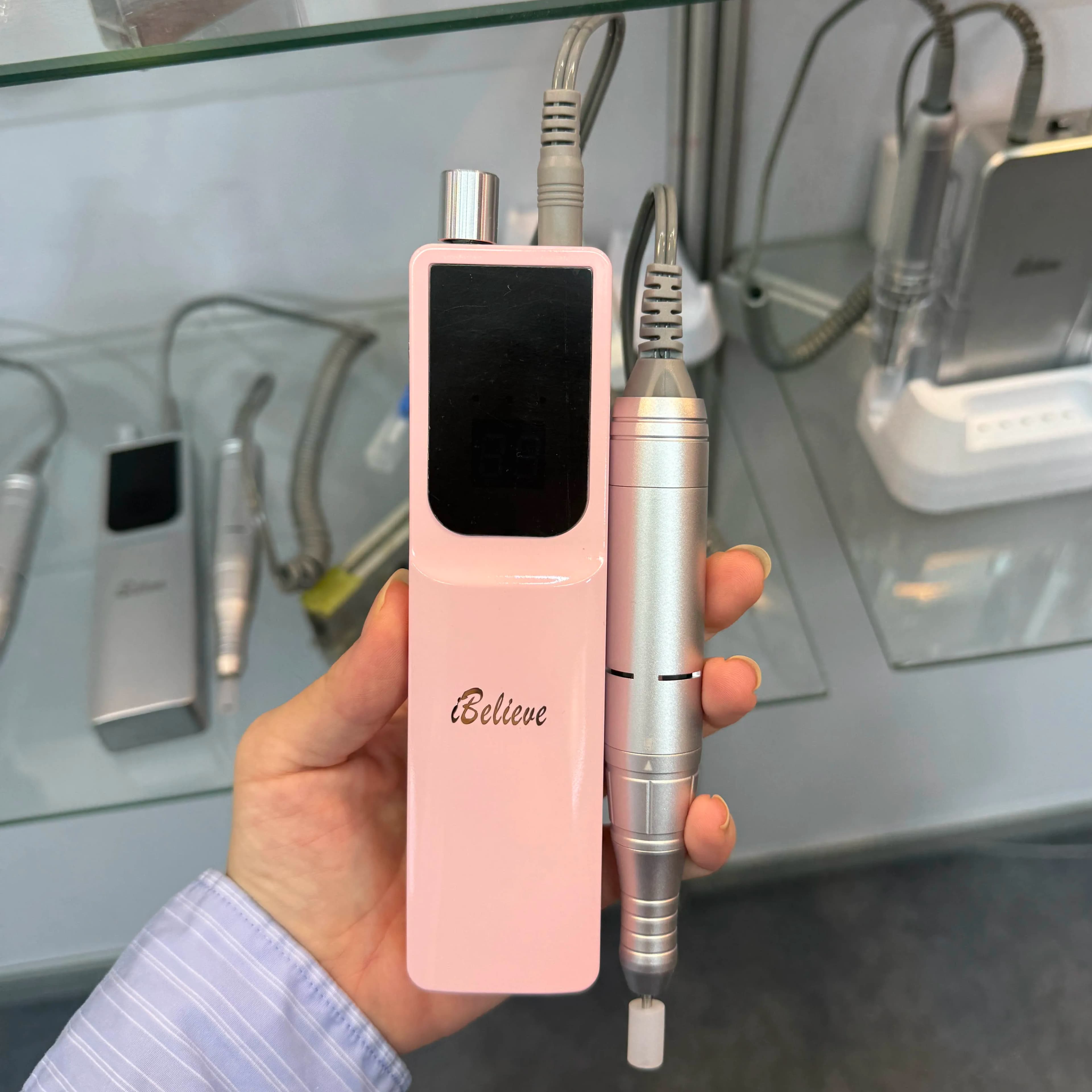 Ibelieve Nail Drill Pen Portable Cordless Acrylic Professional Electric pink Cute Rechargeable Nail Drill Machine