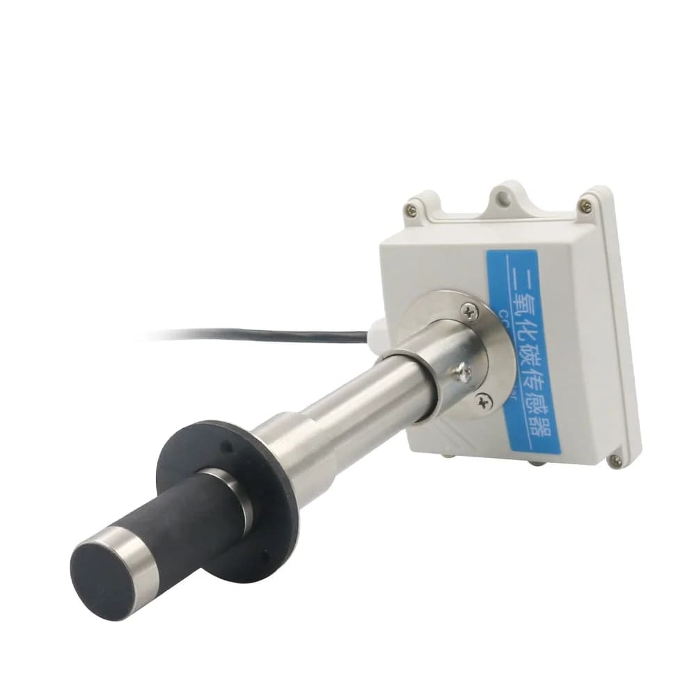 Duct Type Tube 2000ppm 24V 0-5V 0-10V 4-20mA Carbon Dioxide  Detector Analog CO2 Sensor