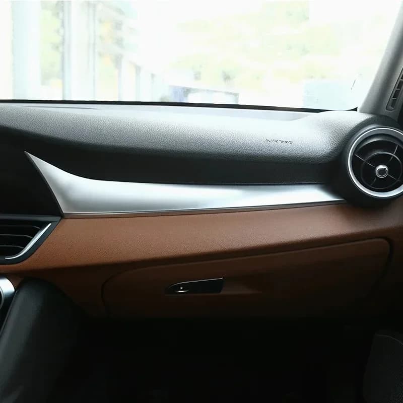 For Alfa Romeo Giulia 2017-2020 ABS Carbon Fiber Car Center Console Decoration Cover Trim Interior Car Accessories