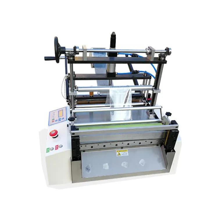 Small Manual Plastic Bag Making Machine Polypropylene Hdpe Roll to Sheet Cutter Cutting Plastic Bag Heat Sealing Machinery