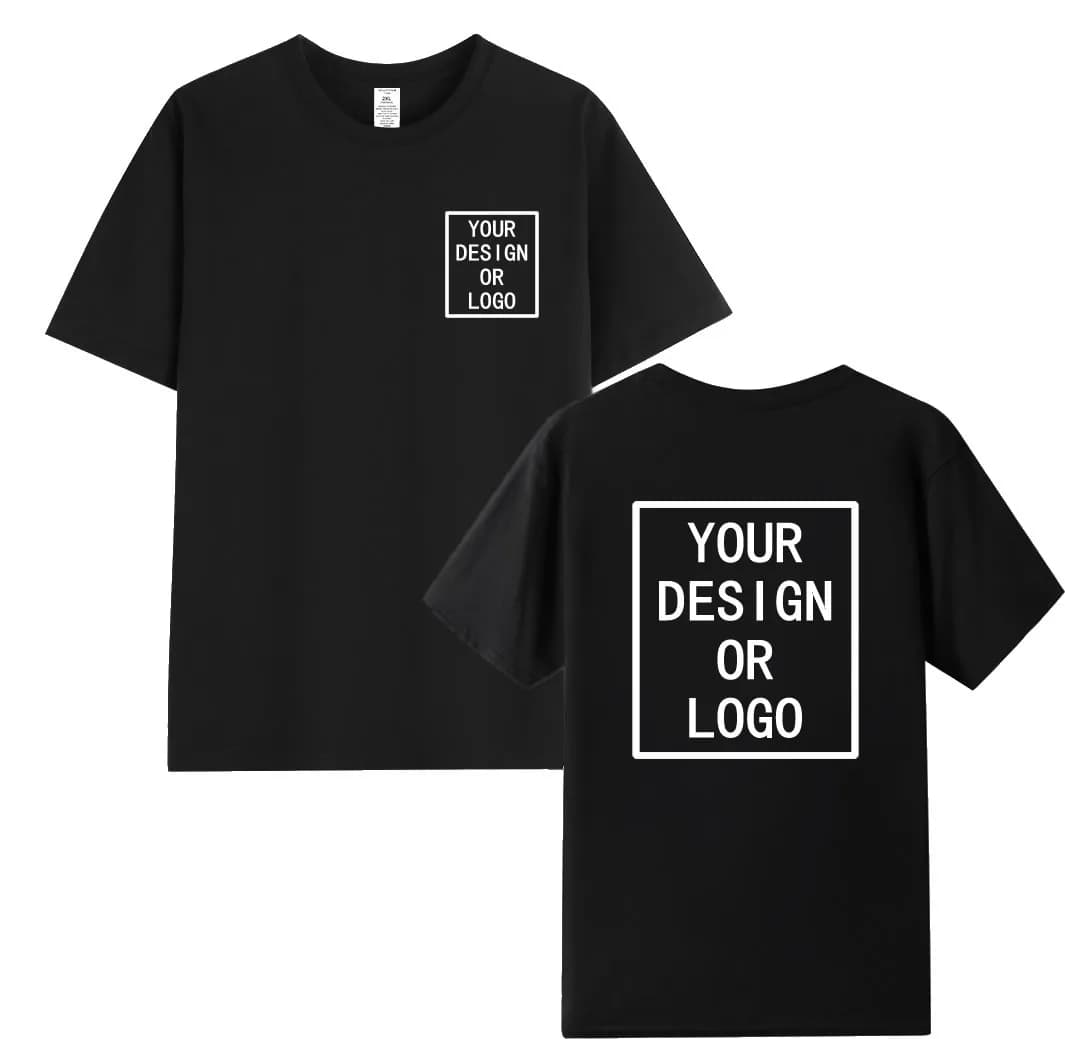 Custom Cotton T-shirt Personalized  Your Design Here Custom Text Tshirt for Men Women Add Your Own Design Fashion T Shirt