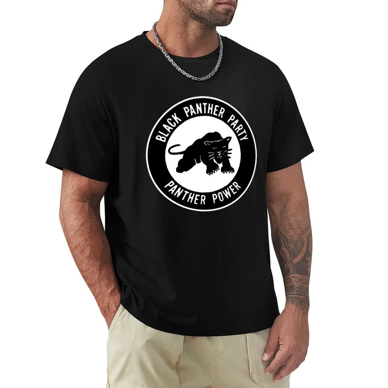 The Power of Black is Panther T-Shirt luxury designer blue archive oversize t-shirts man oversized heavyweight t shirts for men