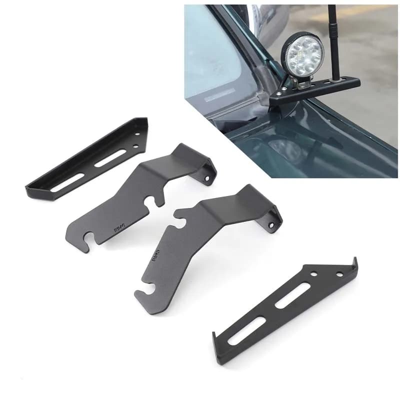 Hood Light Pod Mount Bracket Bonnet Auxiliary Lamp Mount Support Car Accessories For Toyota Land Cruiser Prado FJ120 2003-2009