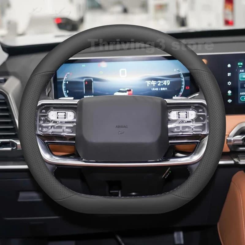 Leather Car Steering Wheel Cover For NEW MG U9 2025 Covers For Covers Auto Steering Wheel interior MG U9 2025 Accessories