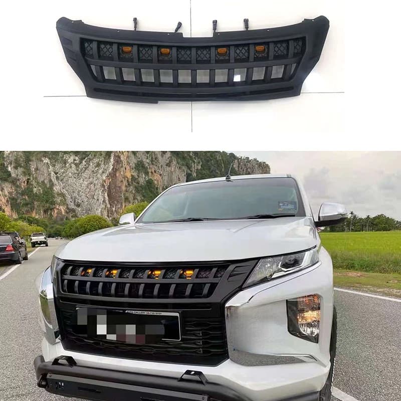 Front bumper replacement grill car styling accessories fit for 2019+ Mitsubishi Triton L200 high quality ABS front racing grille