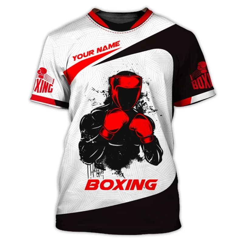 3D Printed T-shirts for Popular Boxing and Fitness Sports, Men's Custom-made Oversized Round-neck T-shirts, and Fashionable T-sh