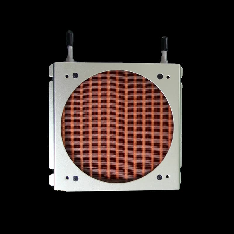 High power copper profile radiator with conductive water flow for heat dissipation, specifically designed for electrolytic cells