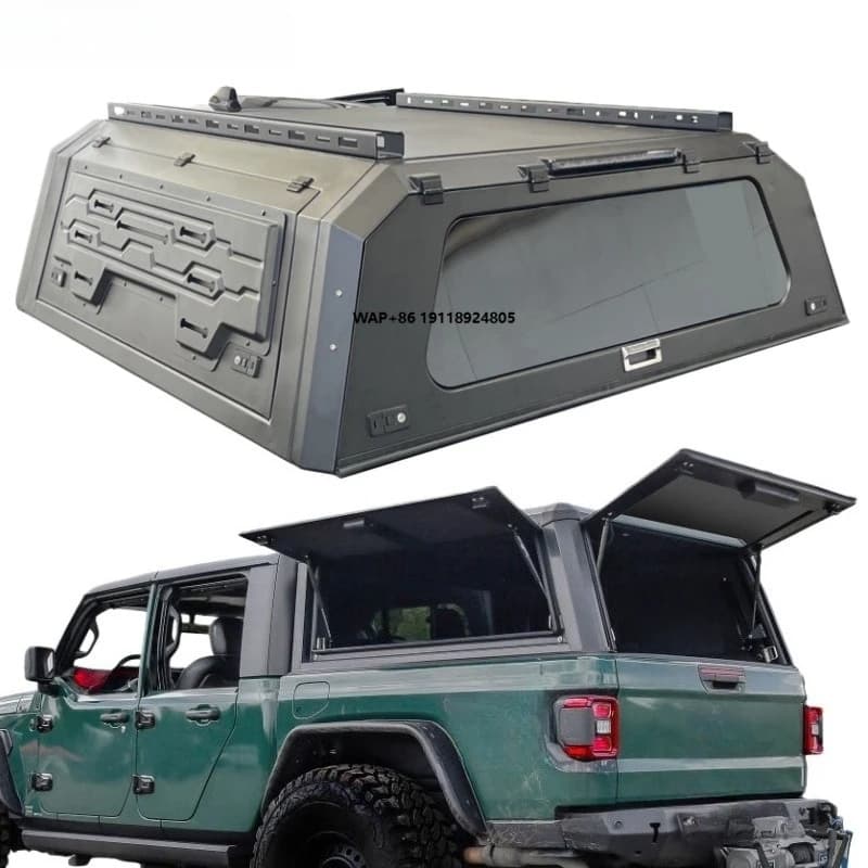 2021 2022 2024 Gladiator Sports S Adventure Topper Aluminum Hardtop Tray Camper Shell Medal Canopy Truck Bed Cap