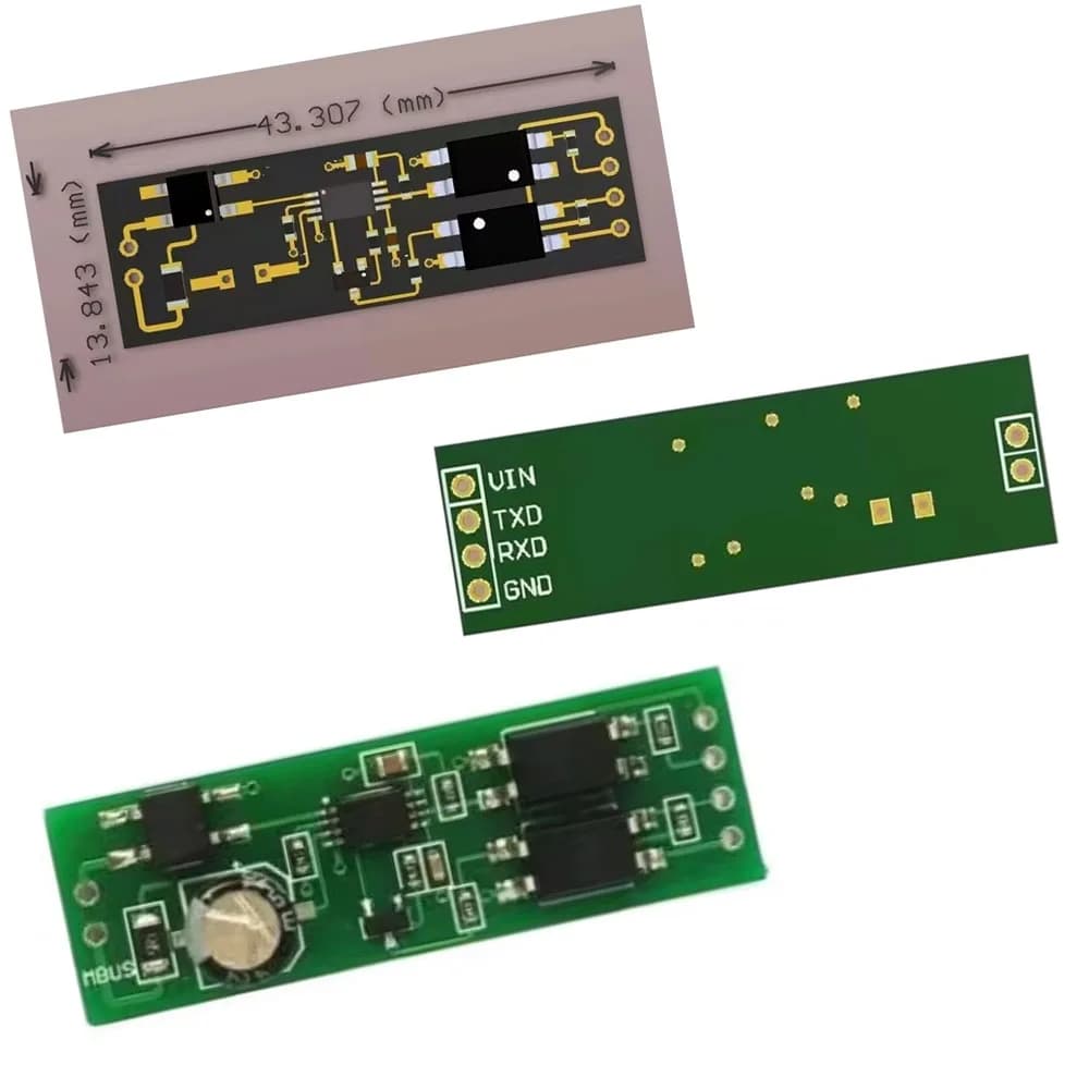 TTL to M-Bus Slave Module for Water Gas Heat Meter Auto Reading Replace TSS721A Optocoupler Isolation 3.3V/5V 12-42V 300-9600bps